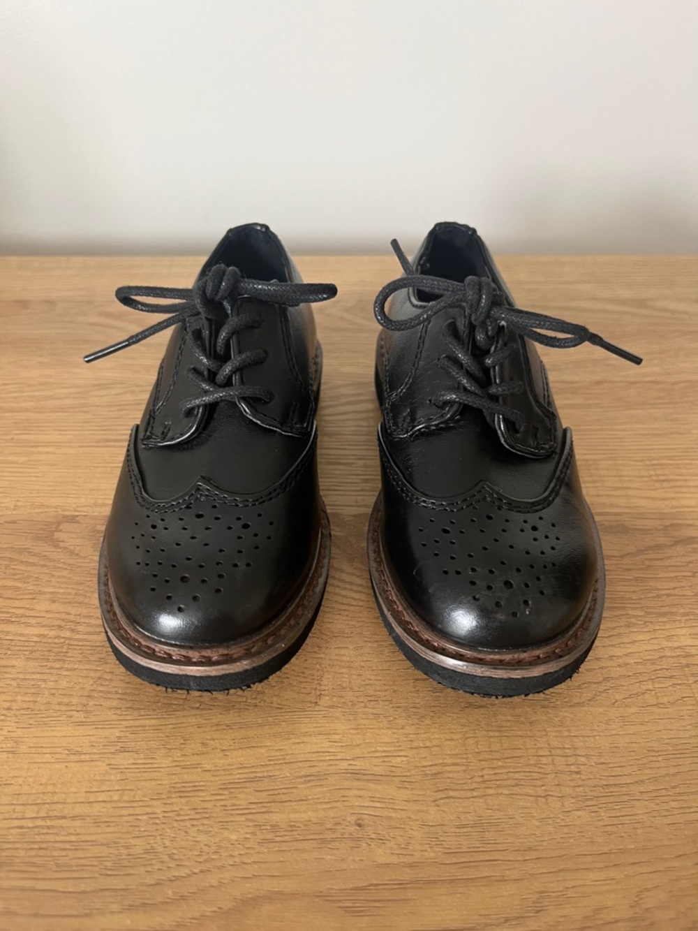 Deer Stags - Toddler Boys Black Dress Wingtip Oxfords